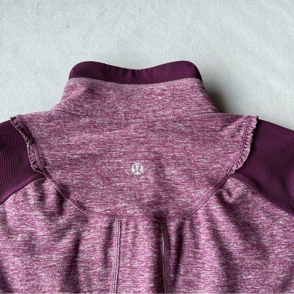 Lululemon ~ Run Your Heart Out Pullover ~ Heathered Plum ~ Womens Size 6 - Picture 8 of 16